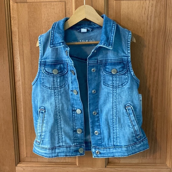 Gap Kids 1969 Large Jean Jacket Vest Size 10 NEW New with tag - Picture 1 of 5